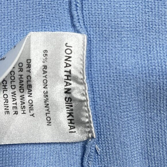 Jonathan Simkhai Skirt Womens Size Small Light Blue Knee Length Rayon Nylon - Picture 8 of 9